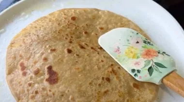 Crispy baked aloo paratha fries cut into strips 4